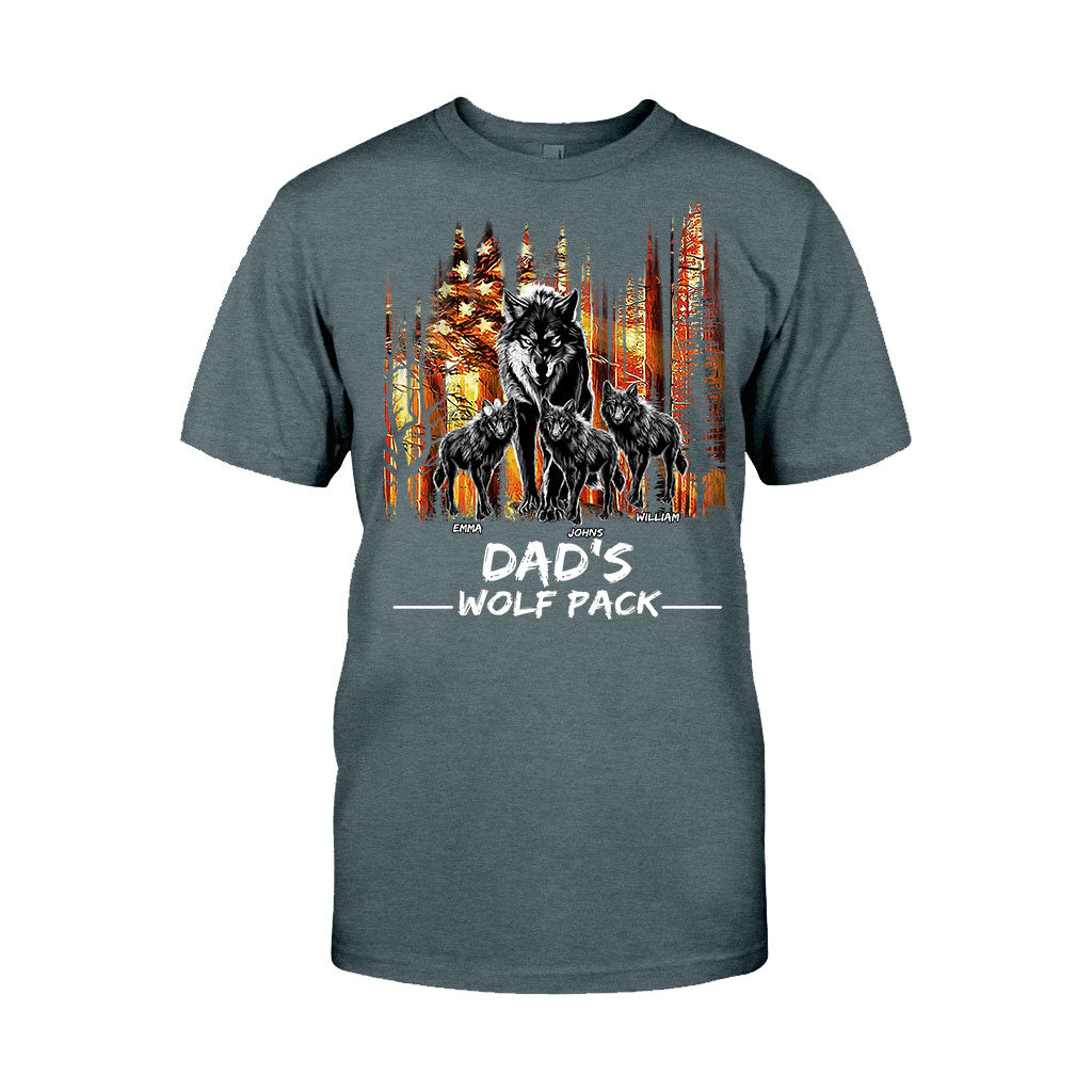 La meute de loups de papa - T-shirt et sweat à capuche personnalisés pour papa