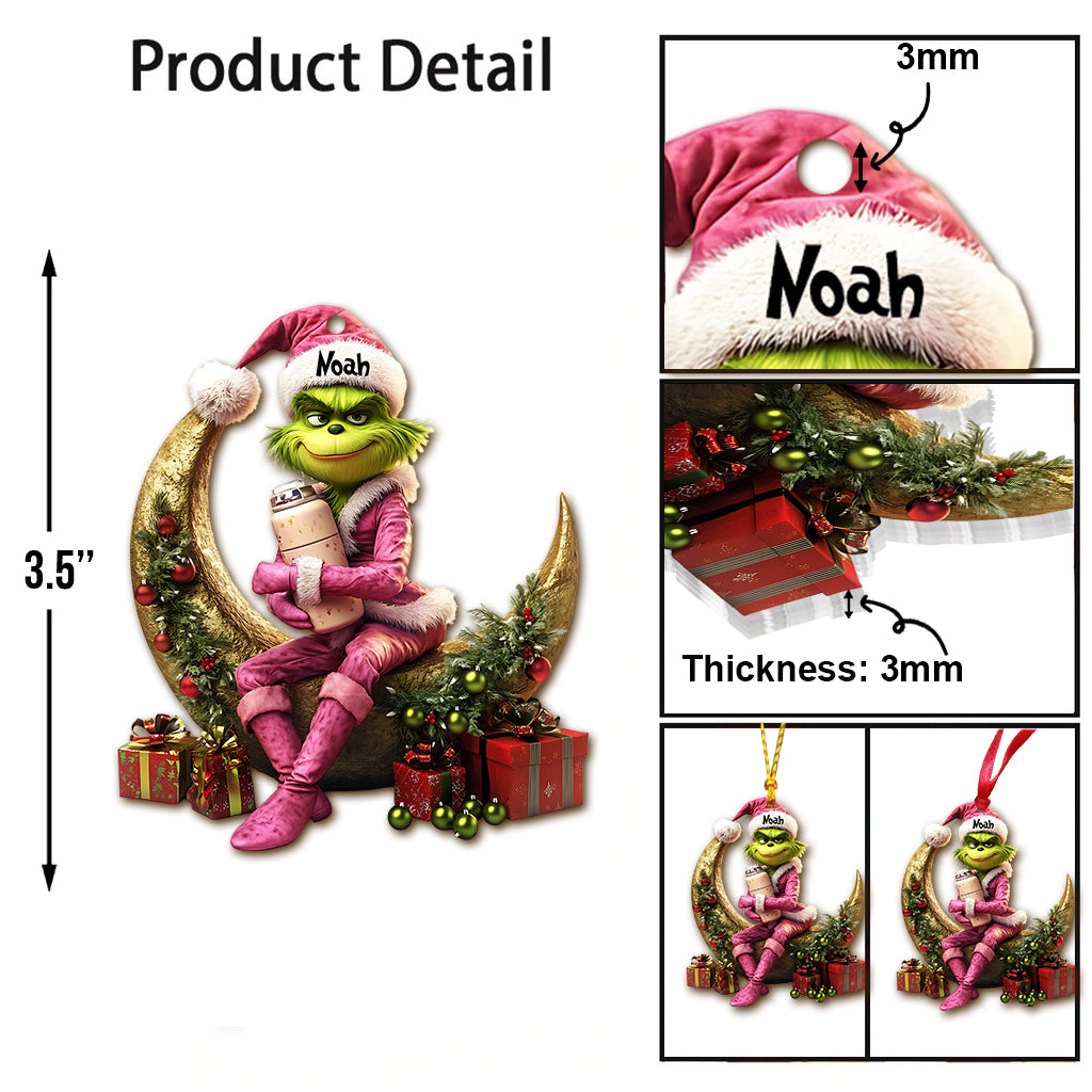 Freche grüne Dame – Personalisierte Stola als Weihnachtsschmuck