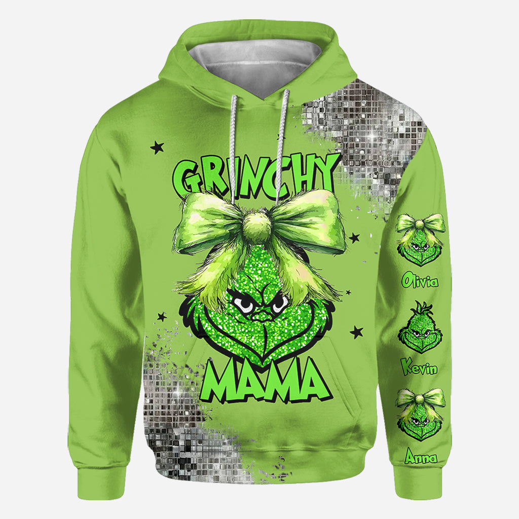 Maman Grincheuse - T-shirt personnalisé « Fou de Noël »