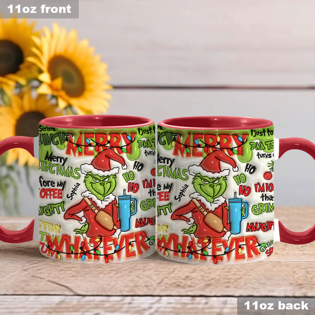 Fröhliche Grinchmas - Personalisierter Stola-Weihnachtsbecher