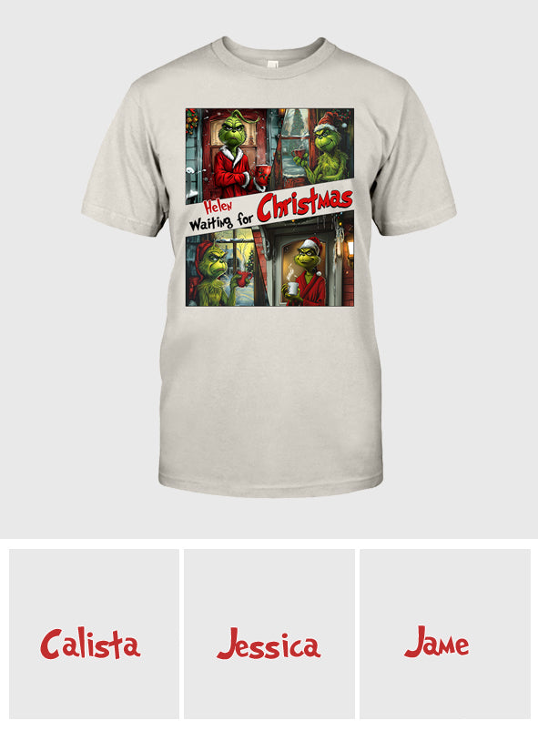 Warten auf Weihnachten – Personalisiertes Stole-Weihnachts-T-Shirt und Hoodie