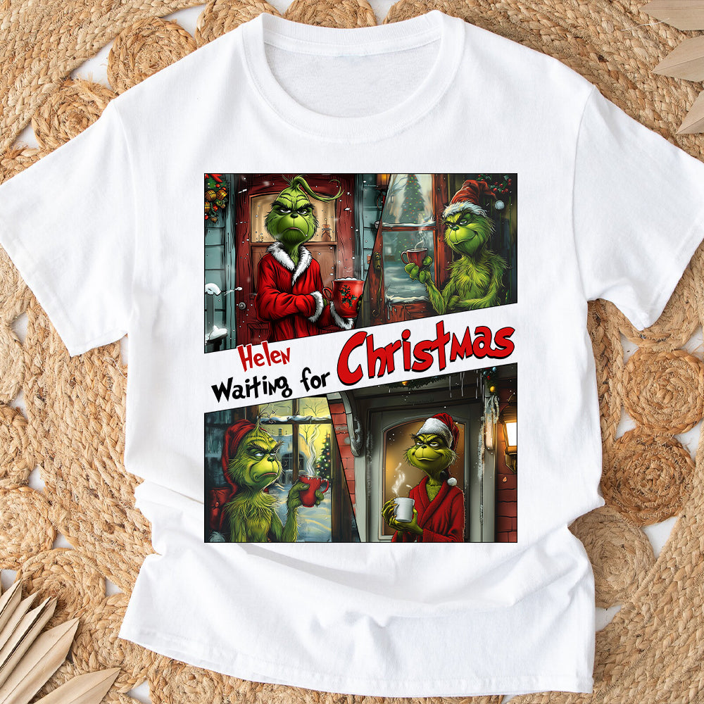 Warten auf Weihnachten – Personalisiertes Stole-Weihnachts-T-Shirt und Hoodie