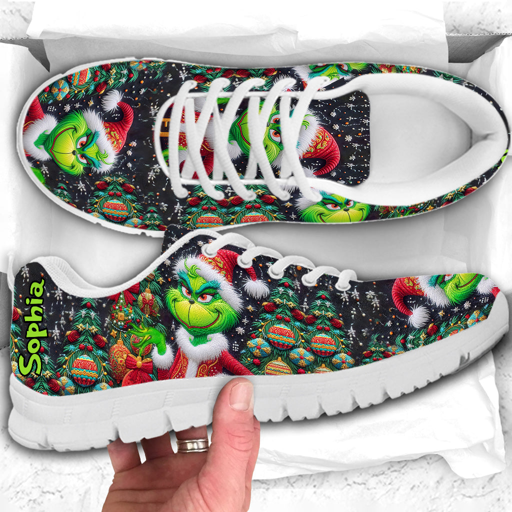 Fröhliche Grinchmas – Personalisierte Stole-Weihnachtssneaker