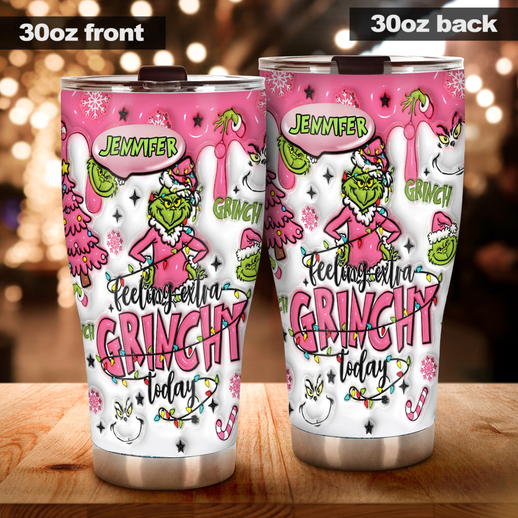 Gobelet personnalisé avec un nom pour exprimer votre mauvaise humeur - Gobelet à motif étole de Noël