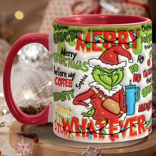 Fröhliche Grinchmas - Personalisierter Stola-Weihnachtsbecher