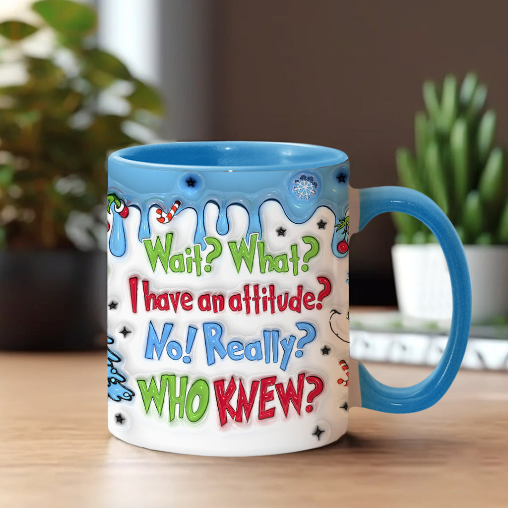 Attendez, quoi ? J'ai du caractère ! - Mug personnalisé « Étole de Noël »