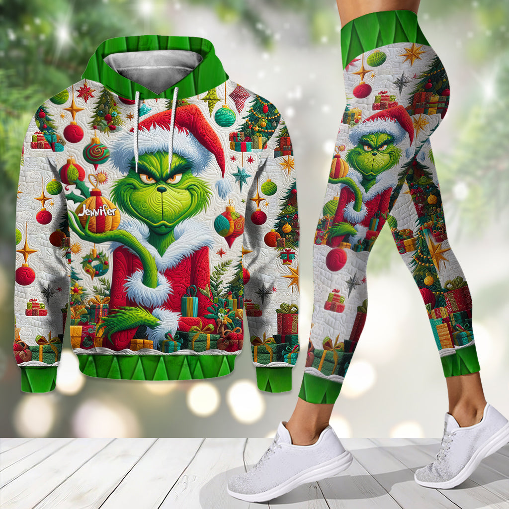 Merry Grinchmas - Personalized Stole Christmas Hoodie and Leggings