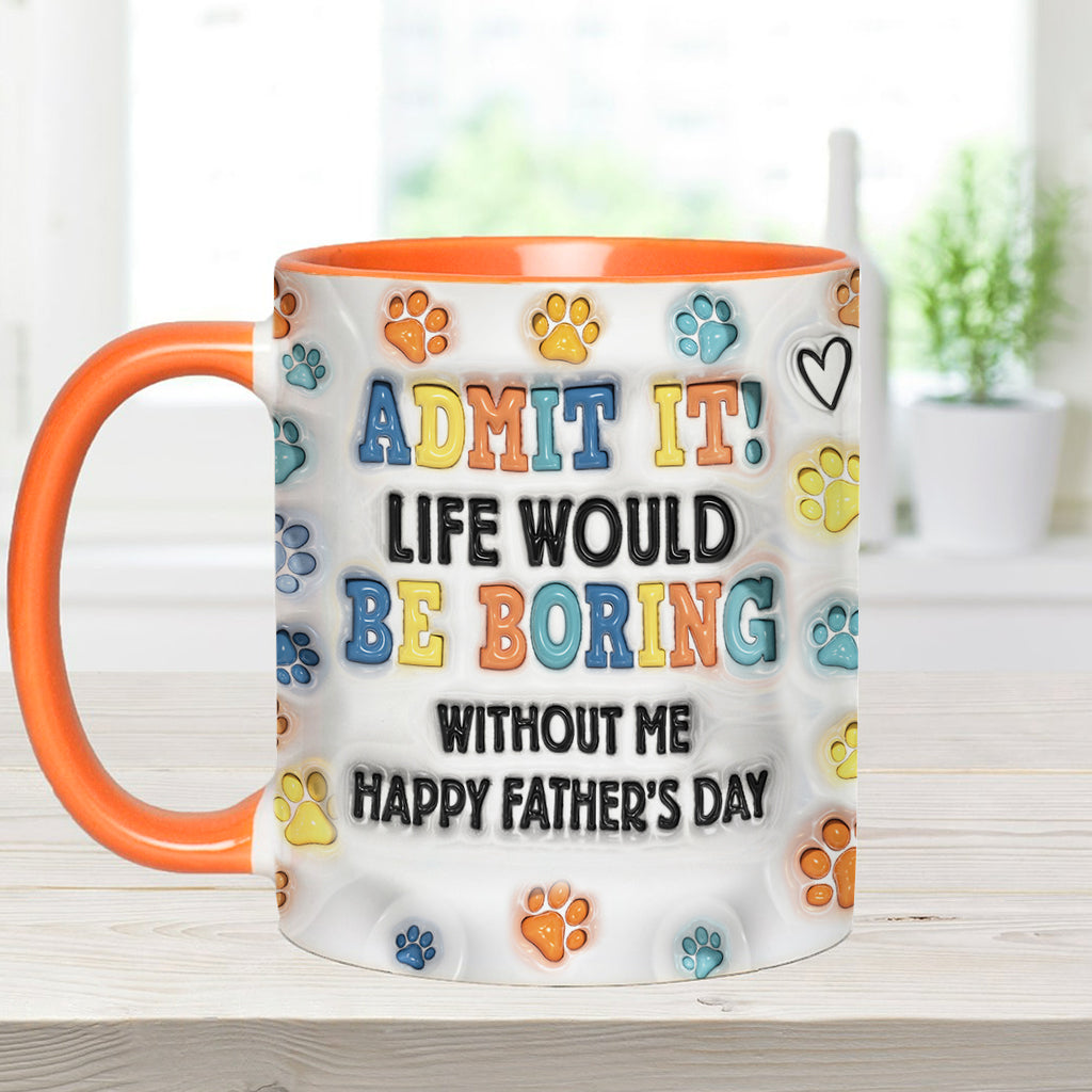 Alles Gute zum Vatertag – Personalisierte Tasse mit Hundemotiv