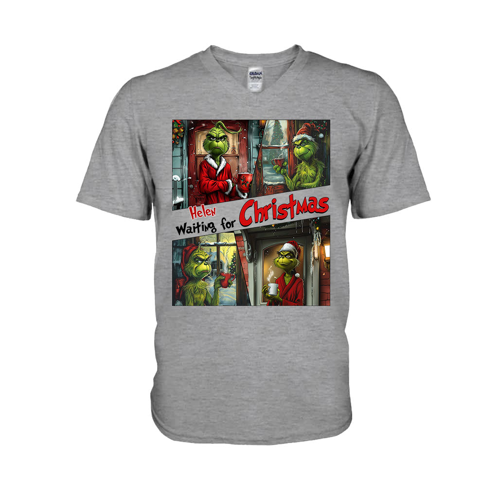 Warten auf Weihnachten – Personalisiertes Stole-Weihnachts-T-Shirt und Hoodie