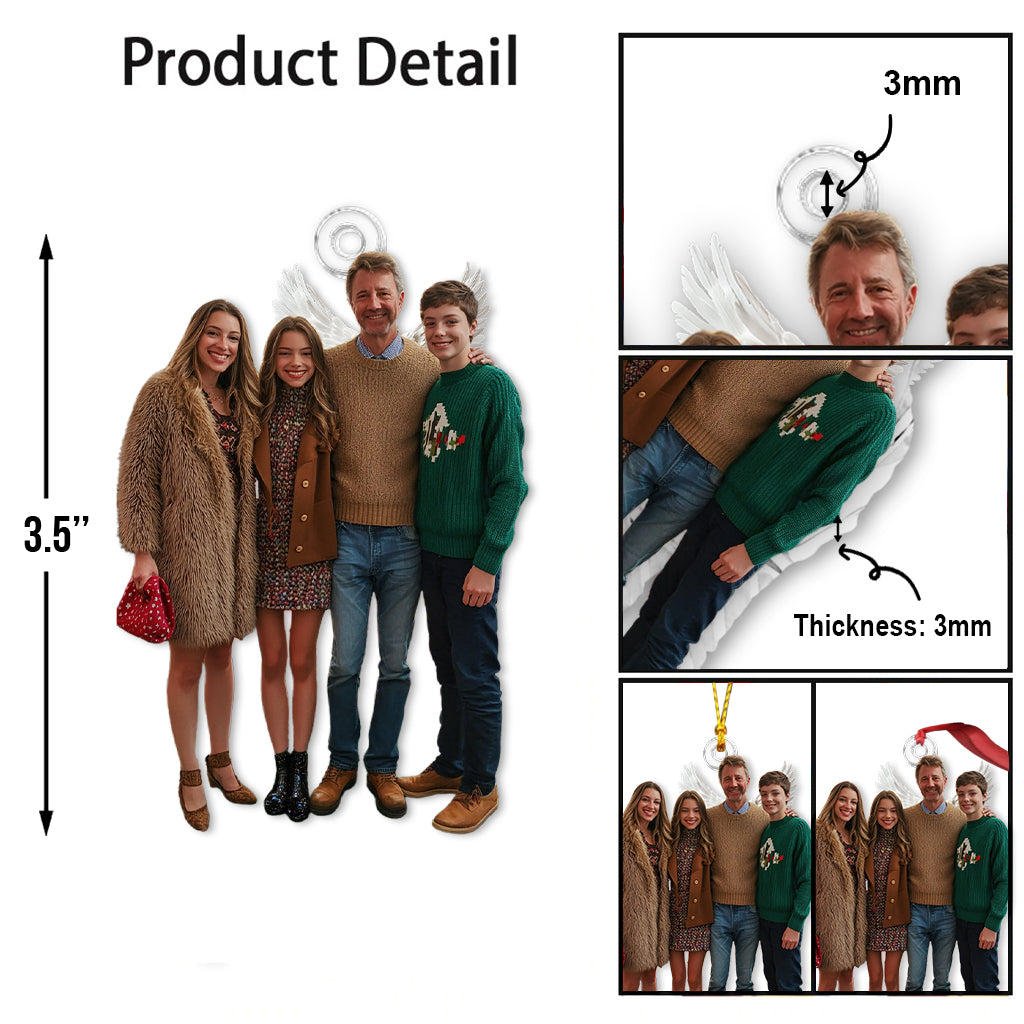 Ornement personnalisé avec photo - Ornement familial personnalisé de forme personnalisée