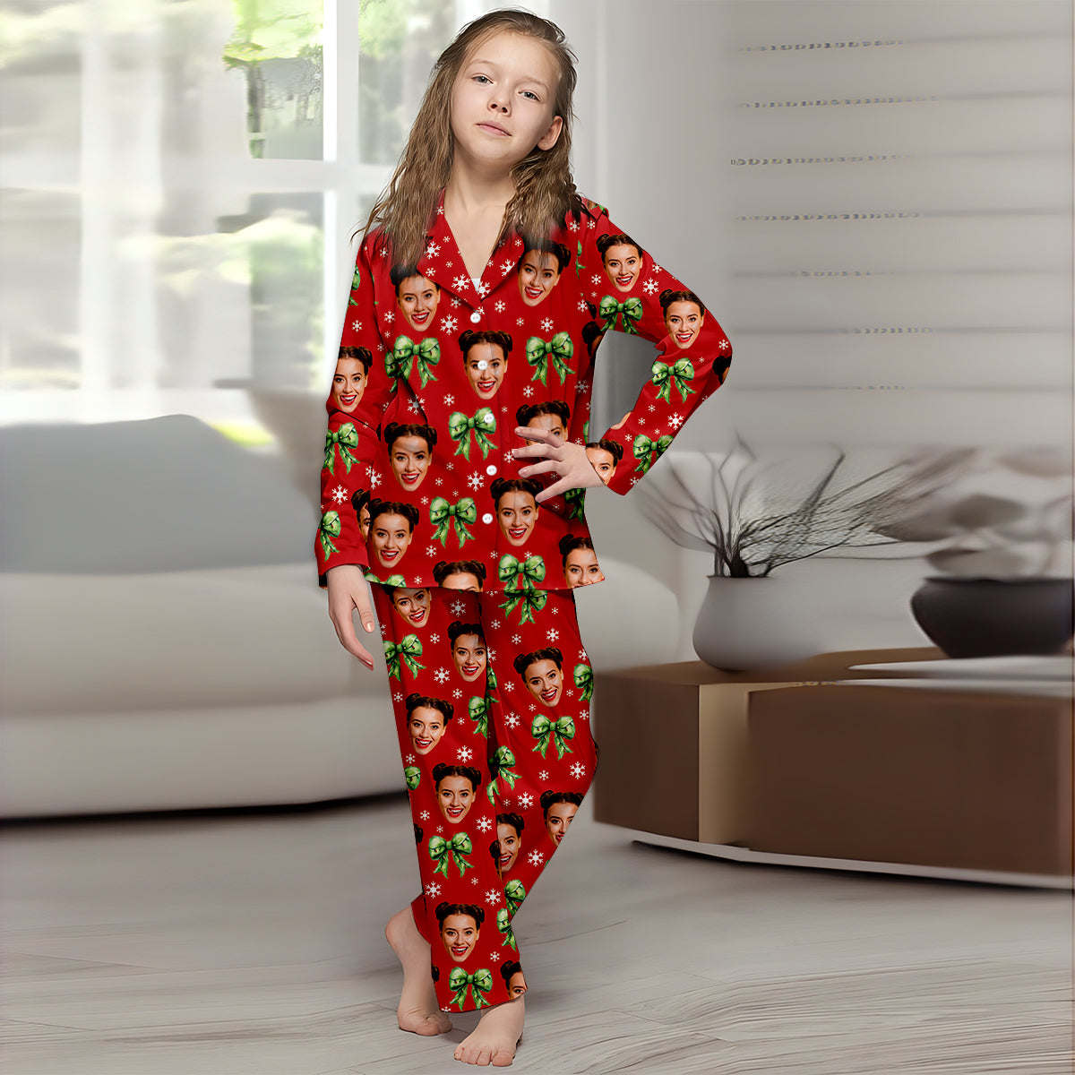 Coquette Grinchmas - Personalized Stole Christmas Button Down Pajamas