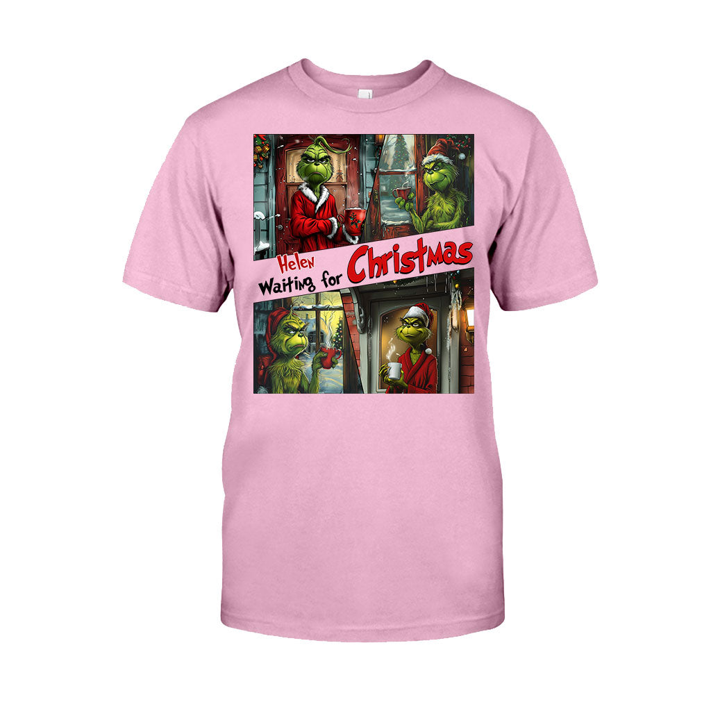 Warten auf Weihnachten – Personalisiertes Stole-Weihnachts-T-Shirt und Hoodie