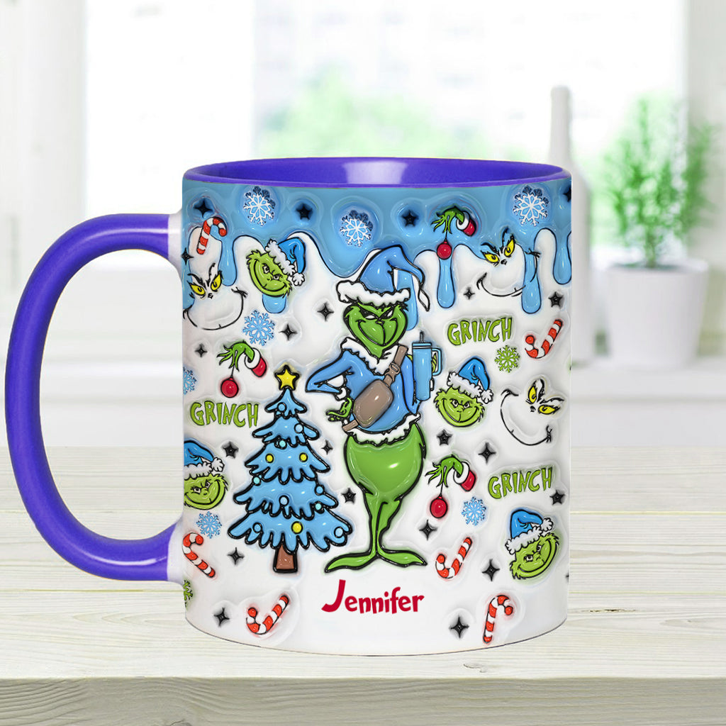 Attendez, quoi ? J'ai du caractère ! - Mug personnalisé « Étole de Noël »