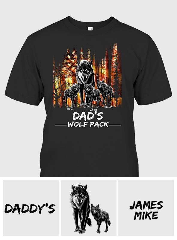 La meute de loups de papa - T-shirt et sweat à capuche personnalisés pour papa