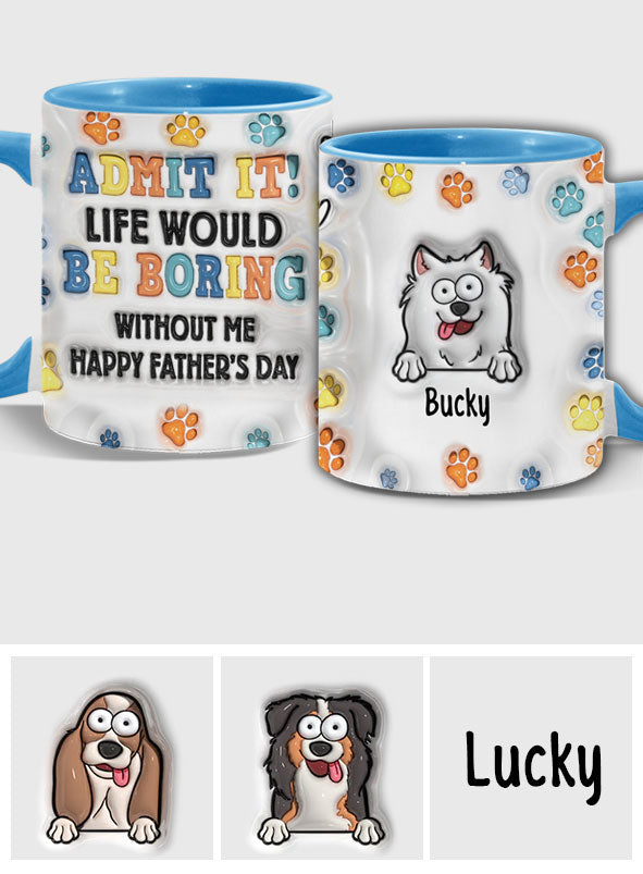 Alles Gute zum Vatertag – Personalisierte Tasse mit Hundemotiv