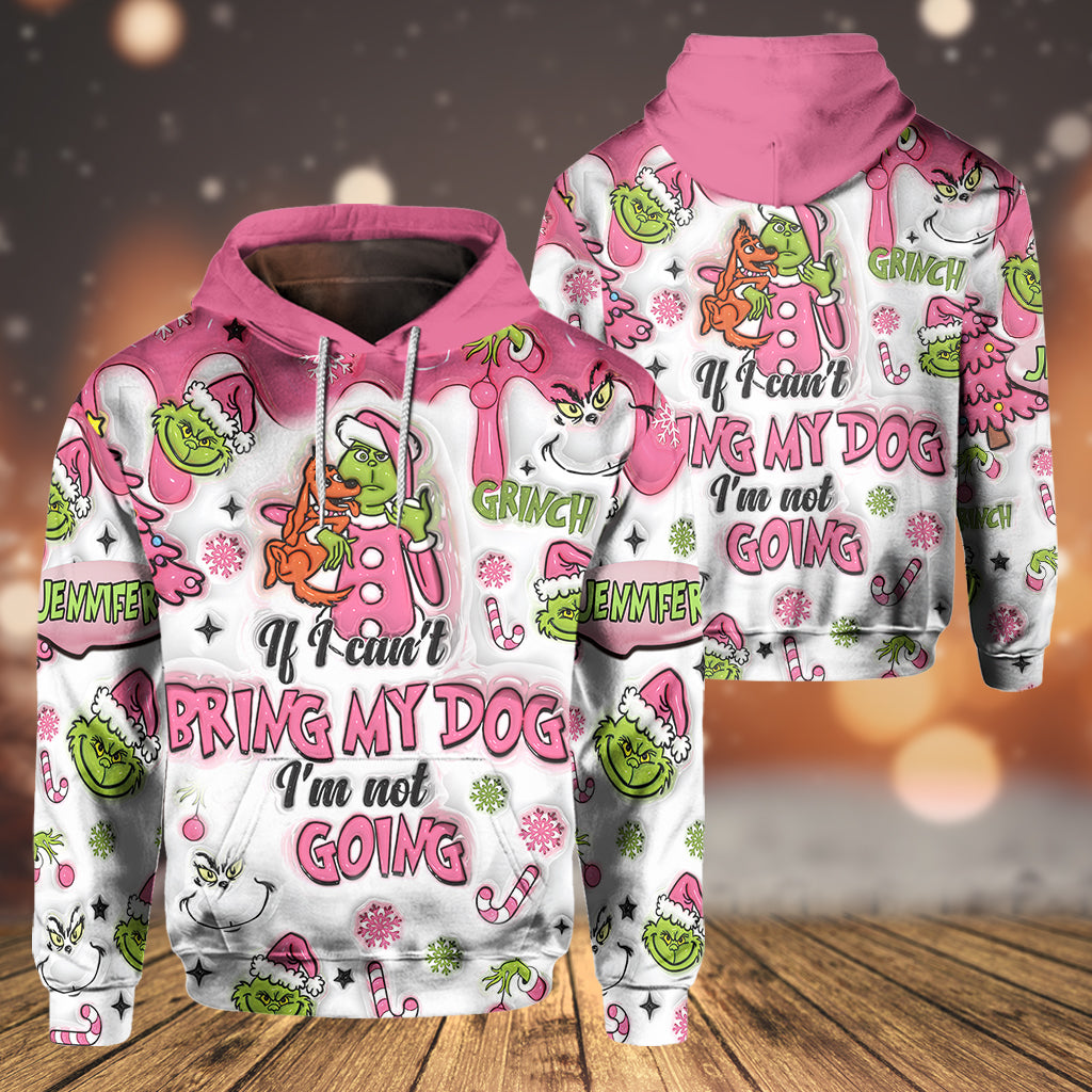 Wenn ich meinen Hund nicht mitbringen kann - personalisiertes Stola-Weihnachts-T-Shirt