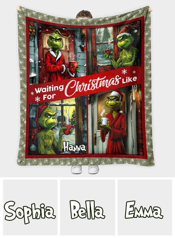 Warten auf Weihnachten – Personalisierte Stola-Weihnachtsdecke