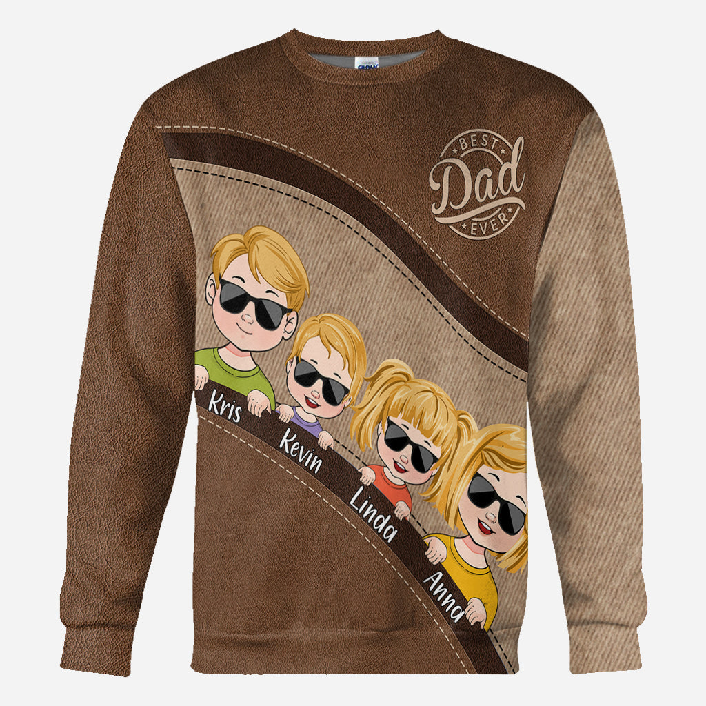 L'équipe de papa : Lien indéfectible - T-shirt personnalisé pour papa