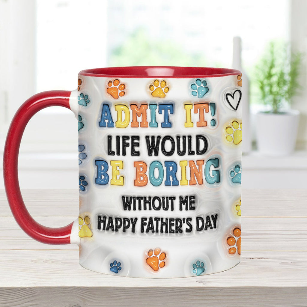 Alles Gute zum Vatertag – Personalisierte Tasse mit Hundemotiv