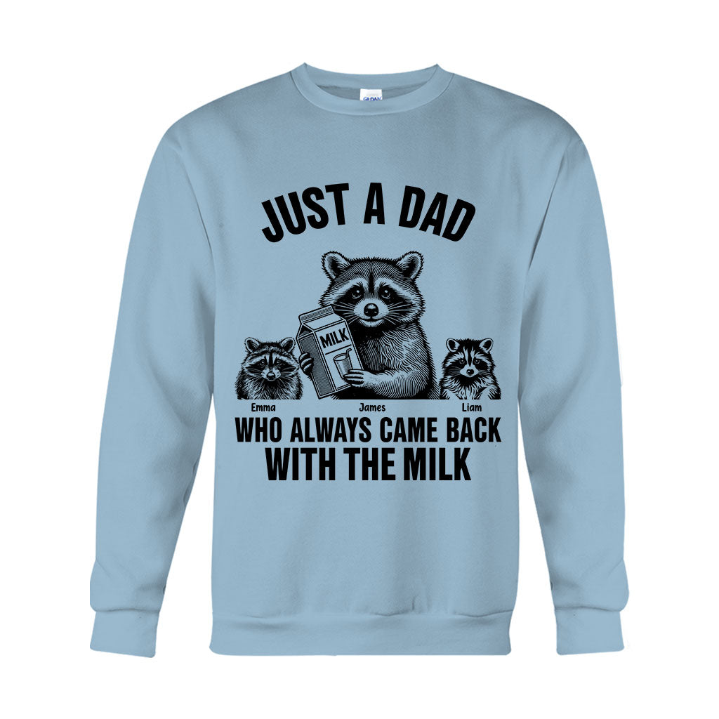 Un papa qui revenait toujours avec le lait - T-shirt et sweat à capuche personnalisés pour papa