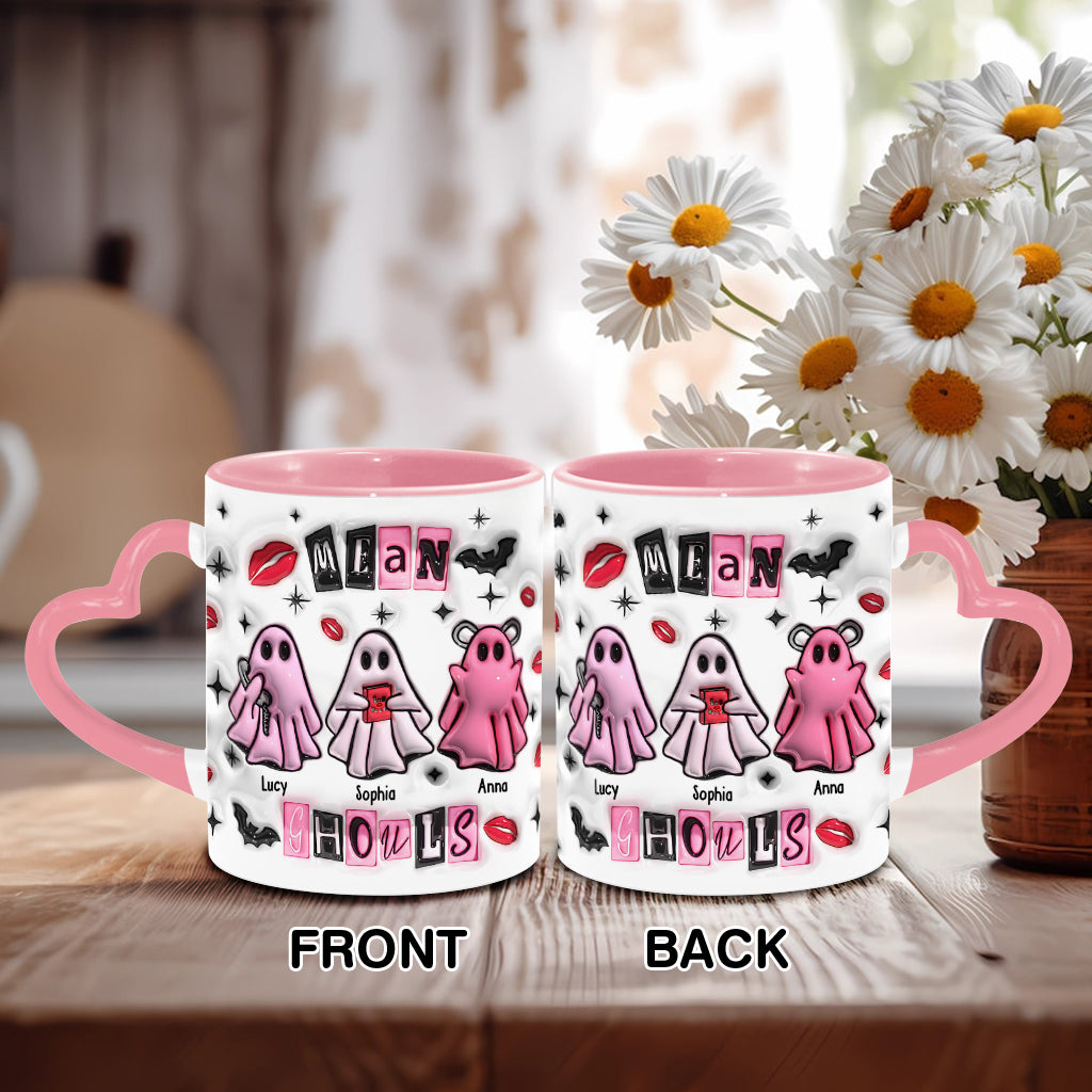 Mean Ghouls - Personalisierter Becher mit Herzgriff für die beste Freundin