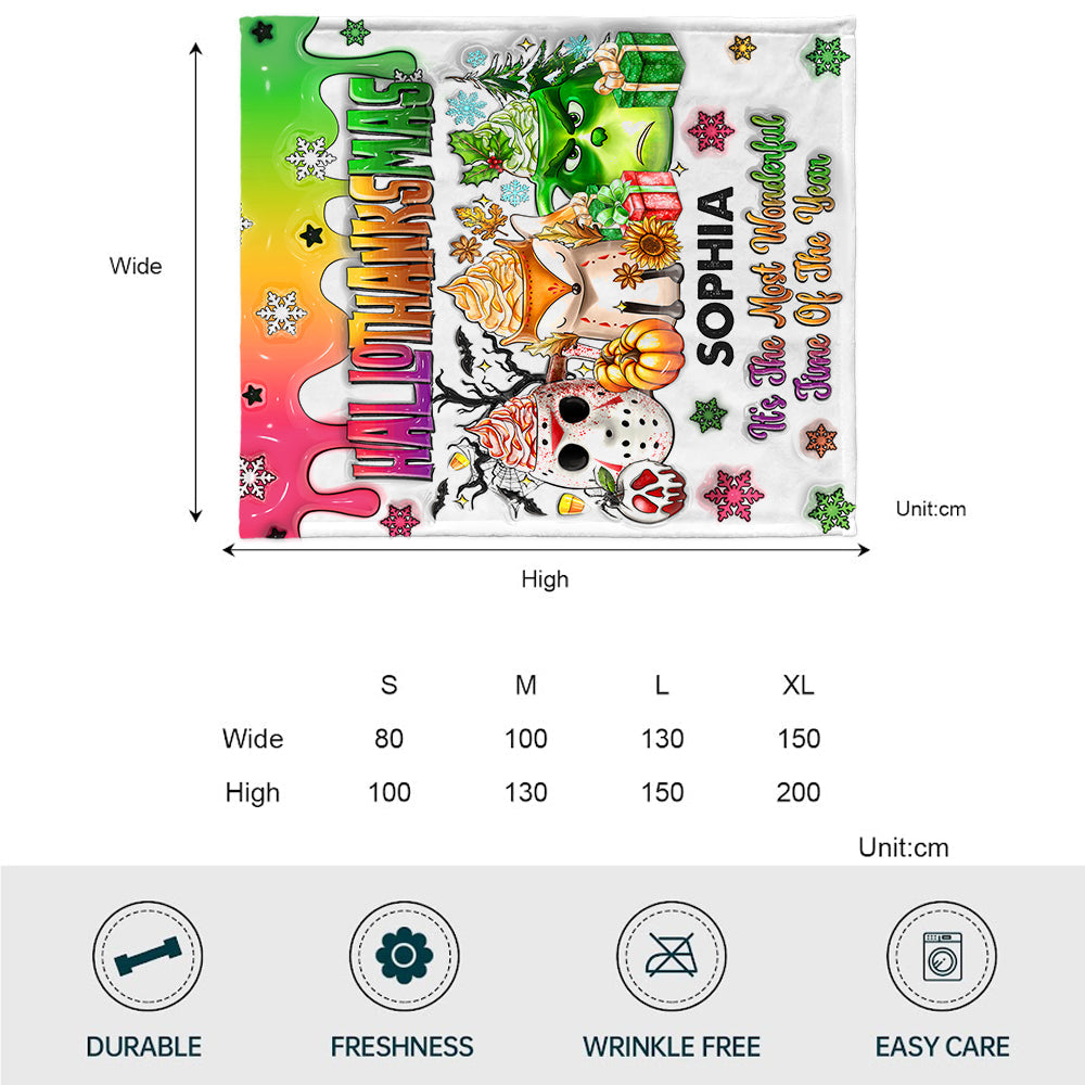 Fröhliche Hallothanksmas - Personalisierte Stola-Weihnachtsdecke