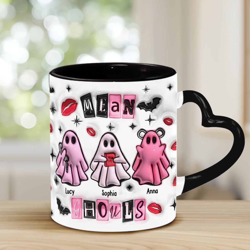 Mean Ghouls - Personalisierter Becher mit Herzgriff für die beste Freundin