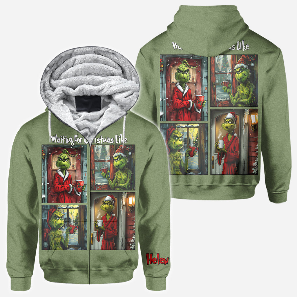 Warten auf Weihnachten – Personalisiertes „Weihnachtsstolen-Shirt“