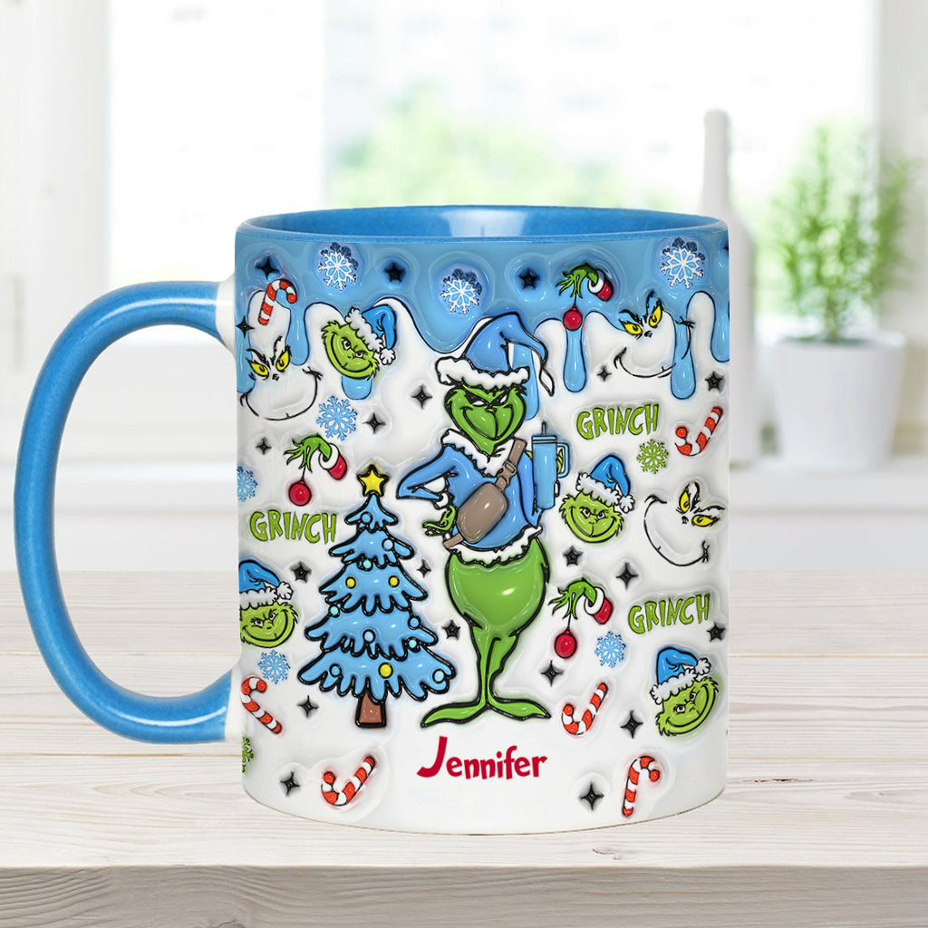 Attendez, quoi ? J'ai du caractère ! - Mug personnalisé « Étole de Noël »