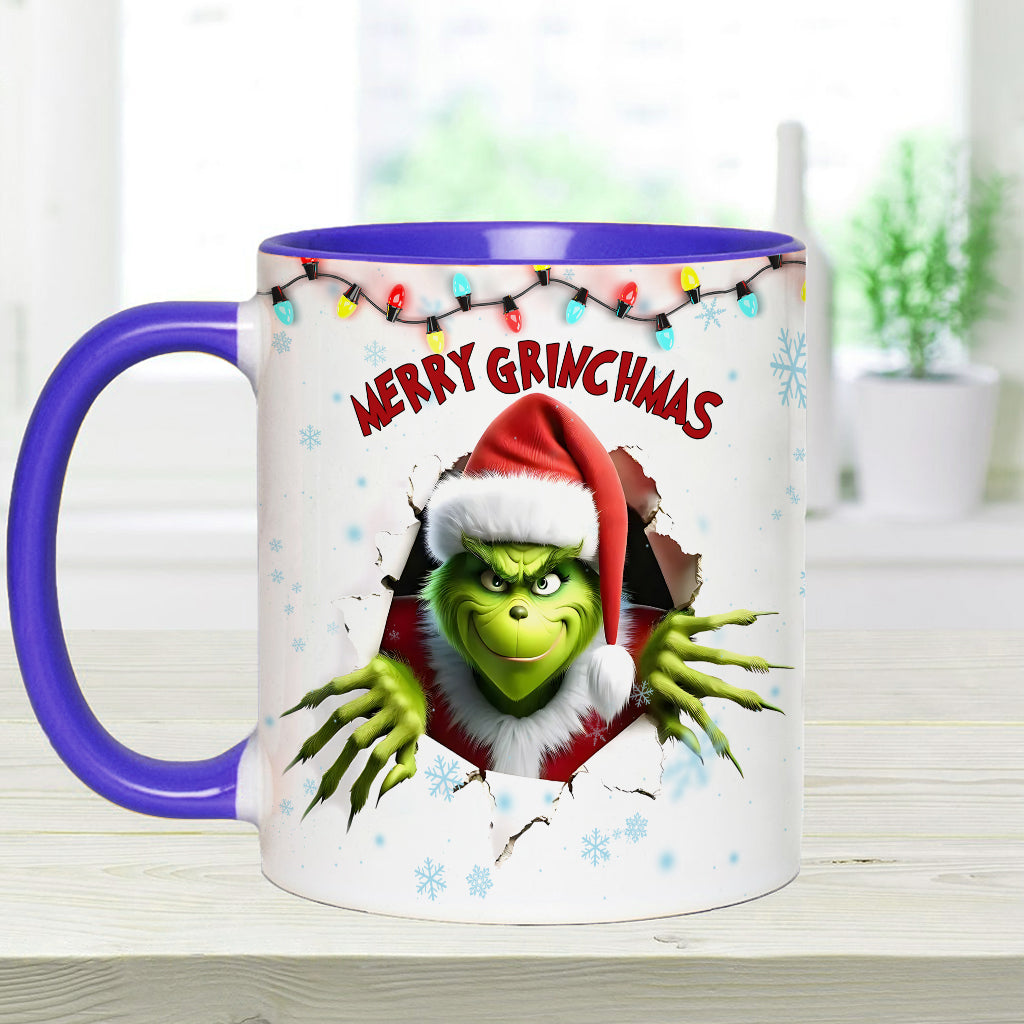 Joyeux Grinchmas - Mug personnalisé avec étole de Noël