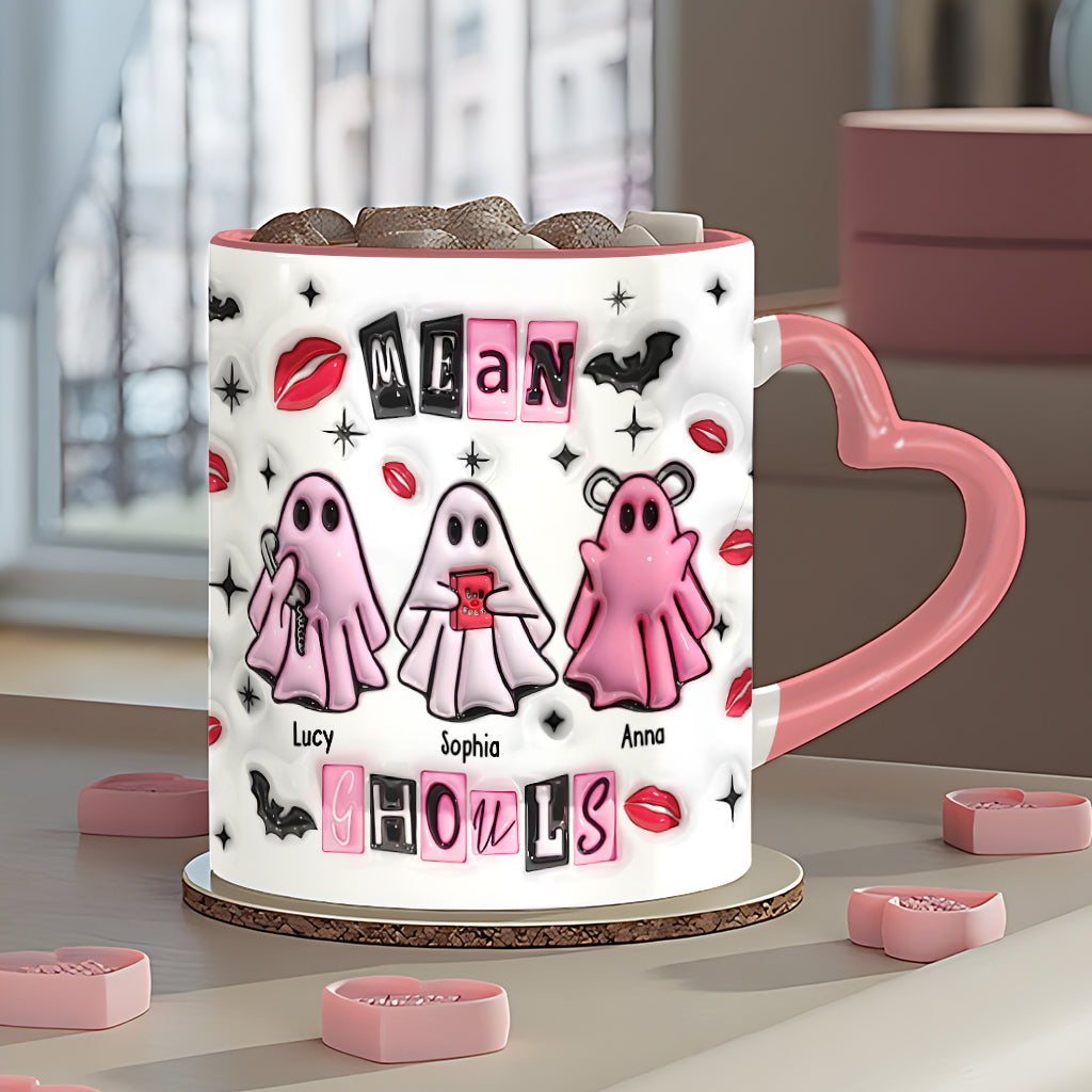 Mean Ghouls - Personalisierter Becher mit Herzgriff für die beste Freundin