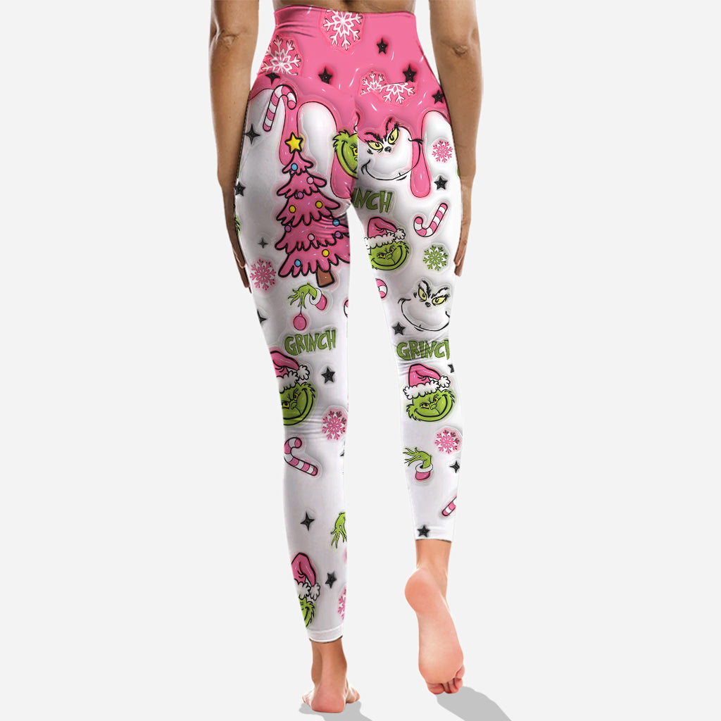 Custom Any Name Feeling Extra Grinchy Today - Personalized Stole Christmas Hoodie and Leggings