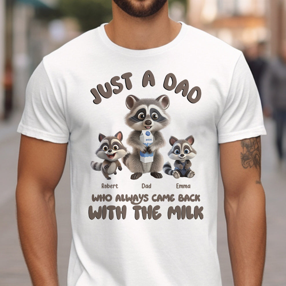 Un papa qui revenait toujours avec le lait - T-shirt et sweat à capuche personnalisés pour papa