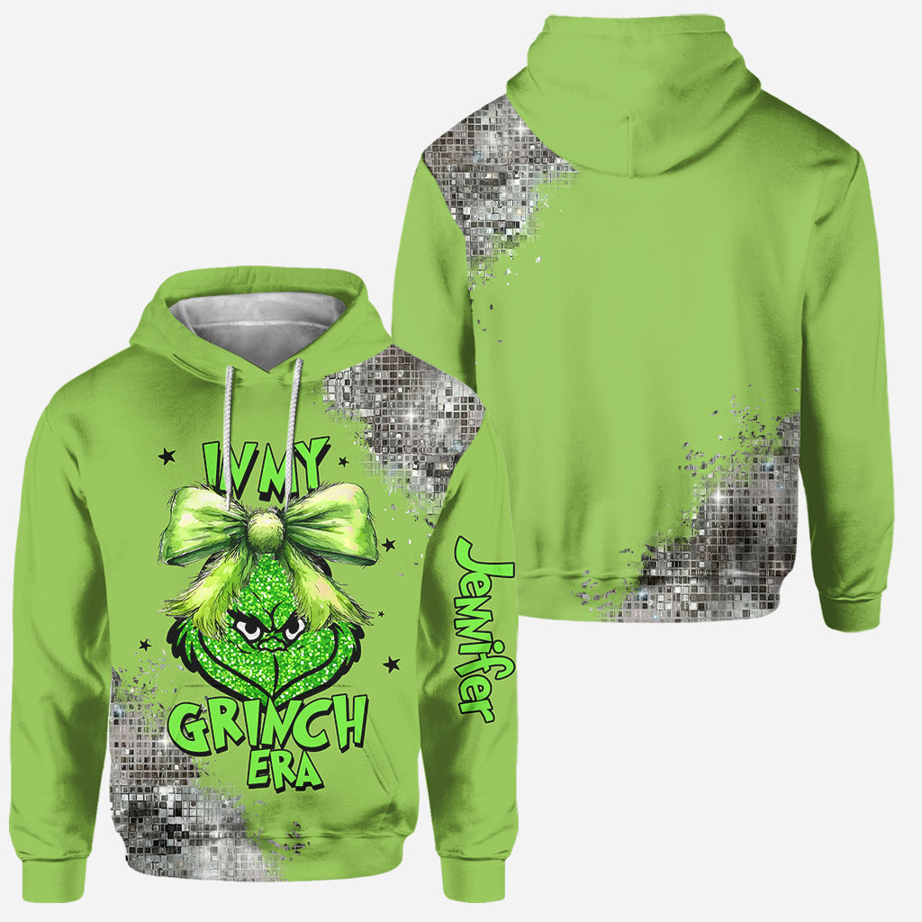 Dans mon ère Grinch - Sweat à capuche et legging personnalisés « Étole de Noël »