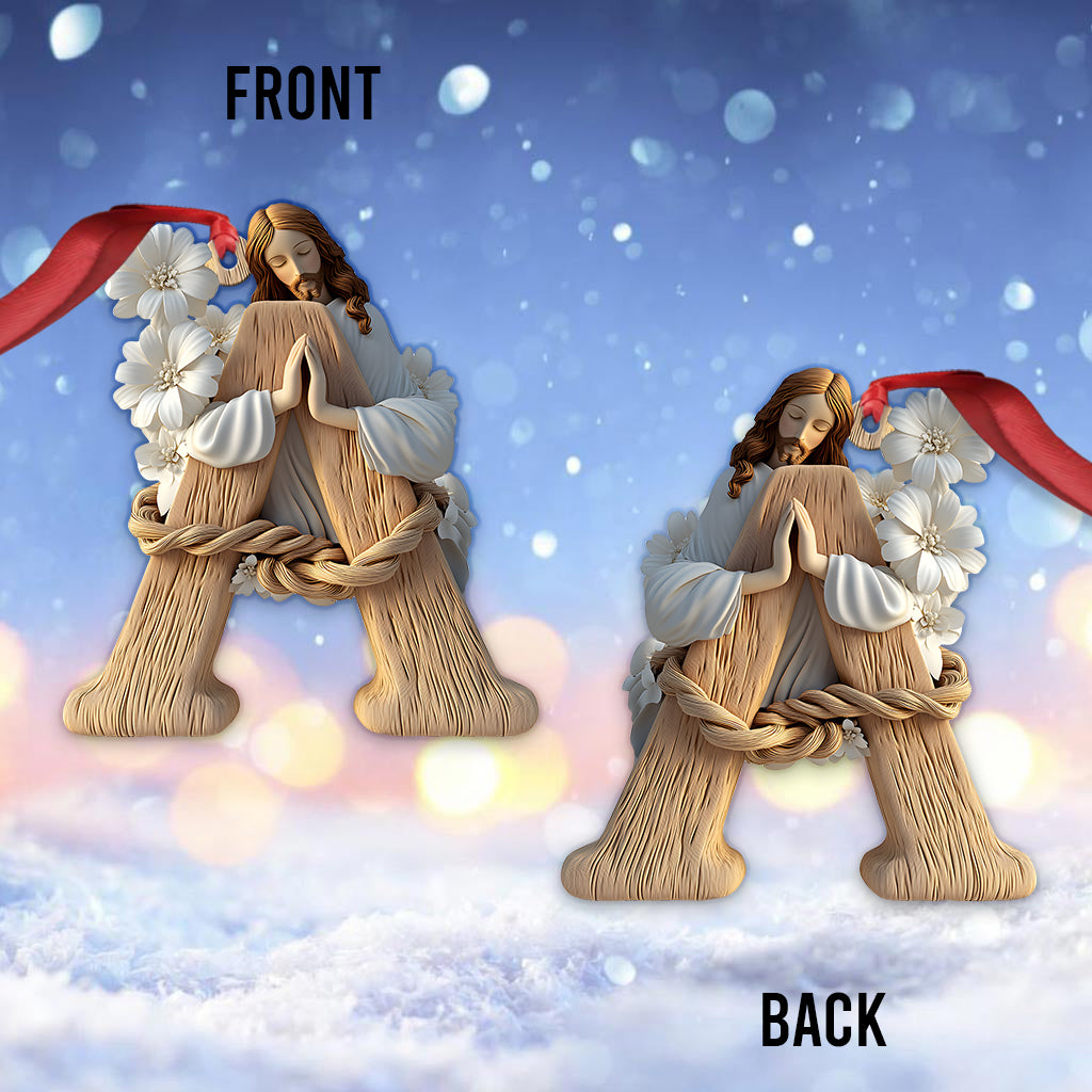 Holly Letter Ornament - Personalized Christian Ornament