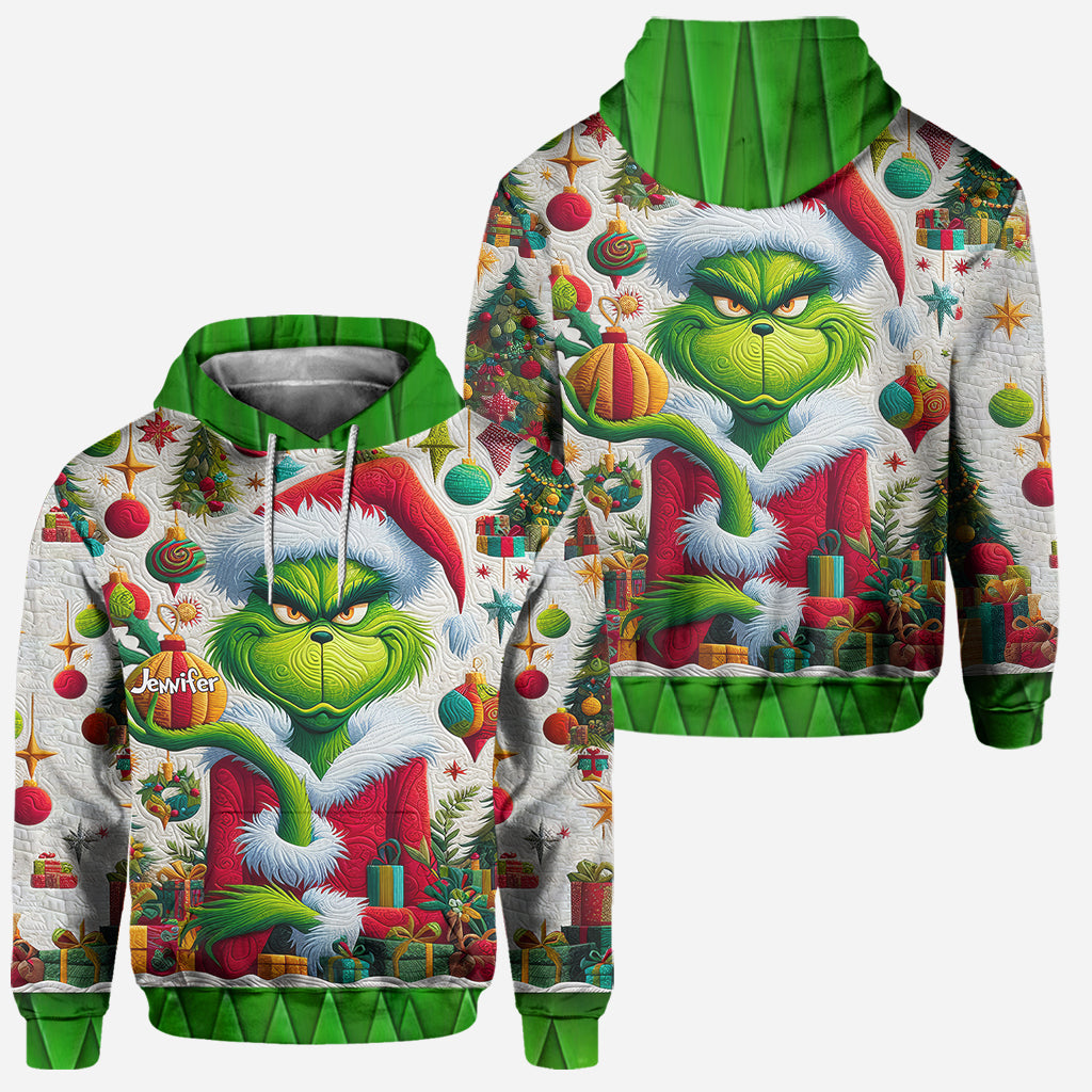 Merry Grinchmas - Personalized Stole Christmas Hoodie and Leggings