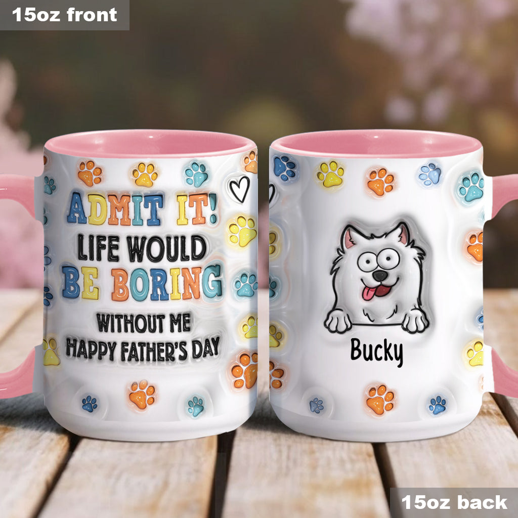 Alles Gute zum Vatertag – Personalisierte Tasse mit Hundemotiv