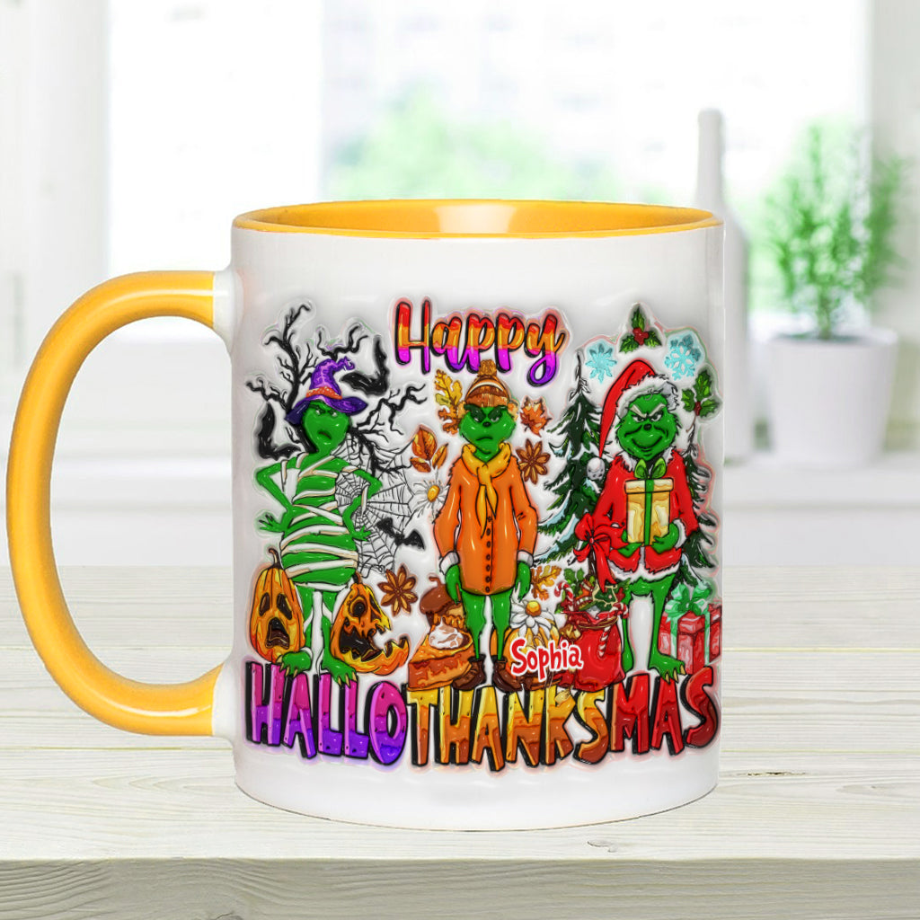 Fröhliche Hallothanksmas - Personalisierte Stola-Weihnachtstasse