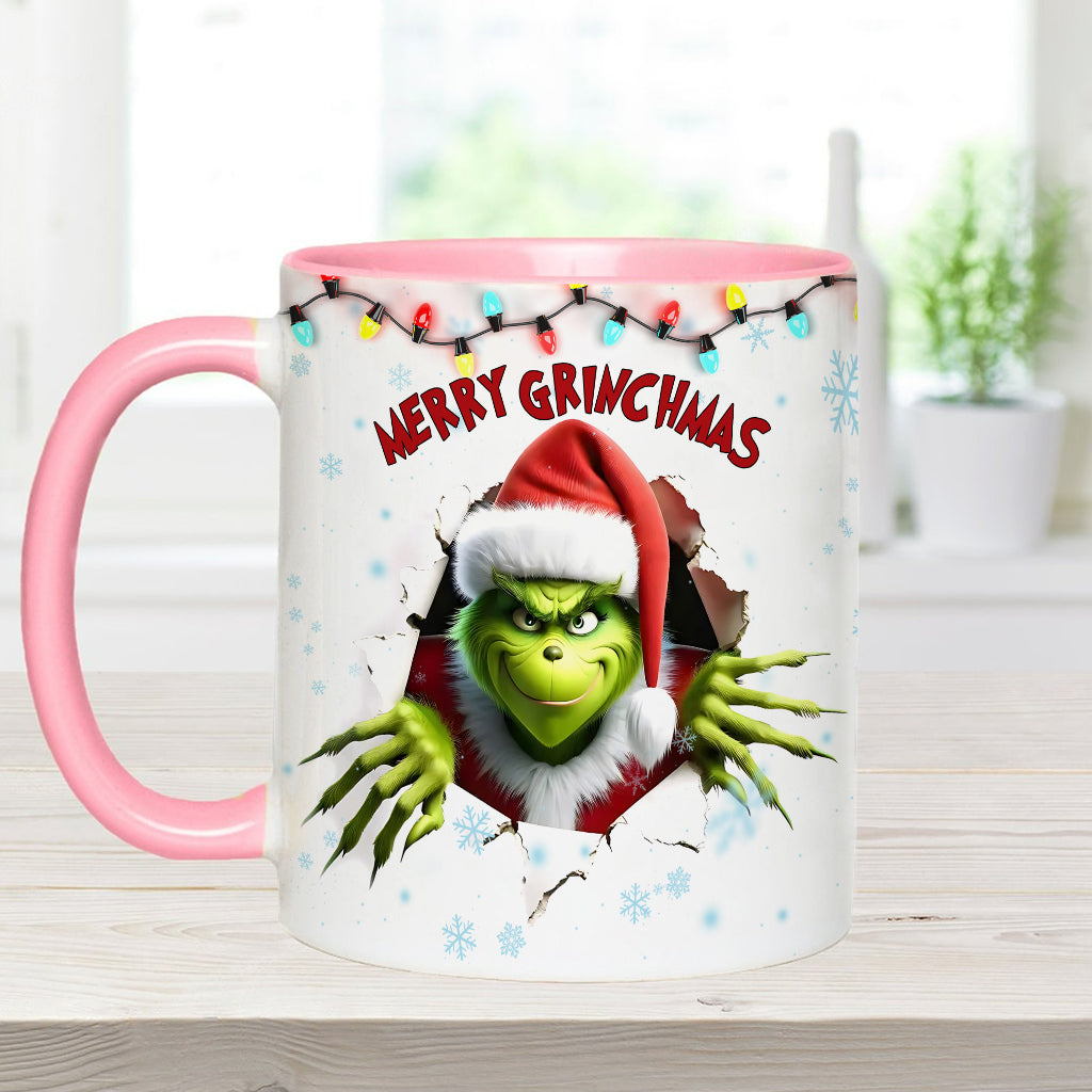 Joyeux Grinchmas - Mug personnalisé avec étole de Noël