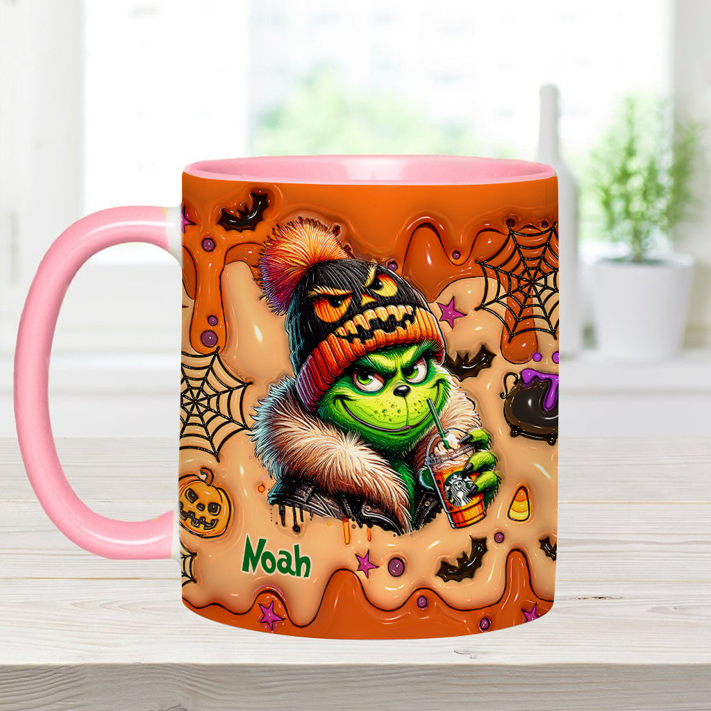 Mug décoratif vert Halloween - Étole de Noël personnalisée