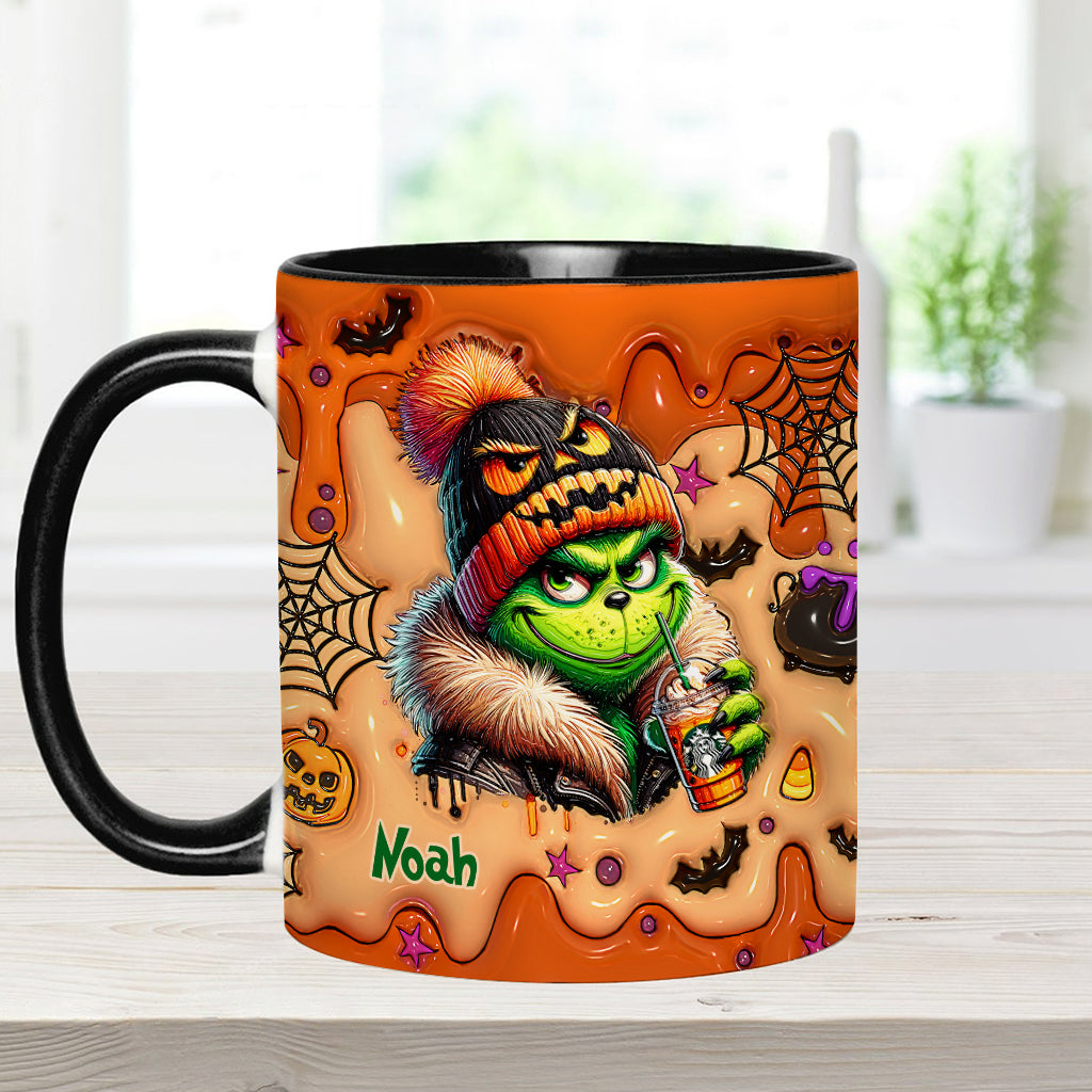 Mug décoratif vert Halloween - Étole de Noël personnalisée
