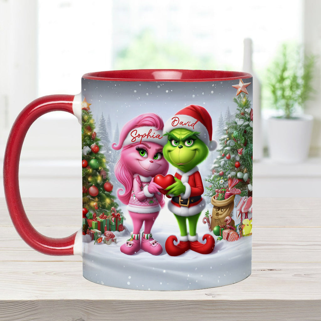 Joyeux Grinchmas - Mug personnalisé avec étole de Noël