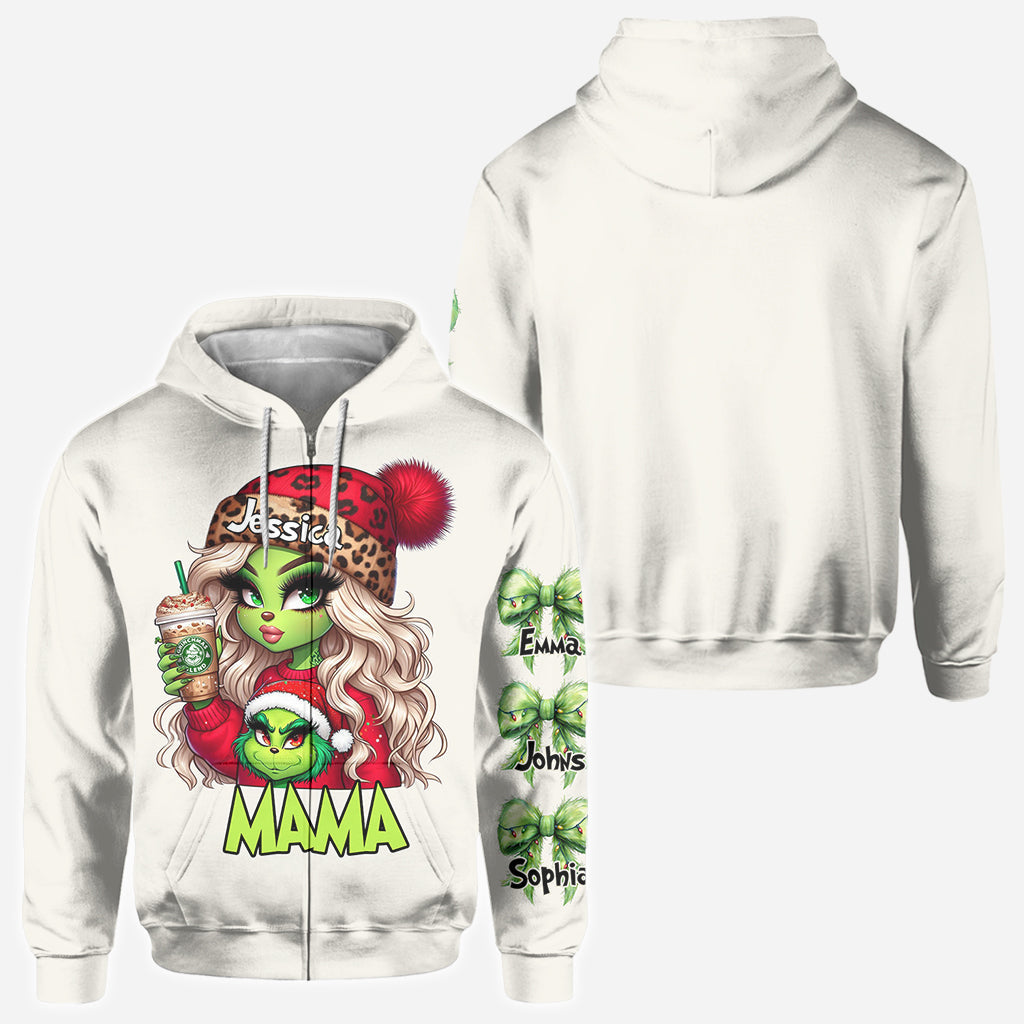 Beliebiger Titel: Grinchy Weihnachten - Personalisiertes Stola-Weihnachtsshirt