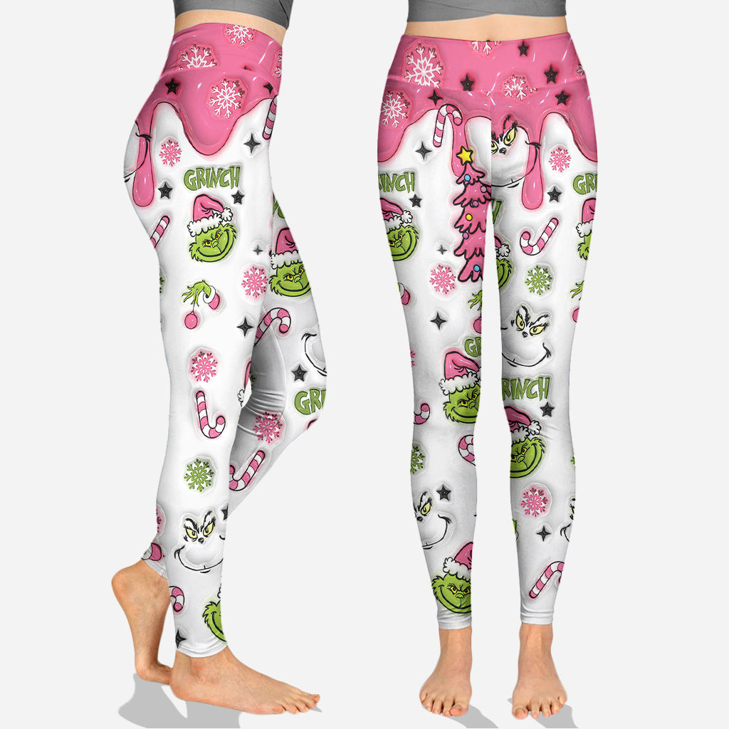 Custom Any Name Feeling Extra Grinchy Today - Personalized Stole Christmas Hoodie and Leggings