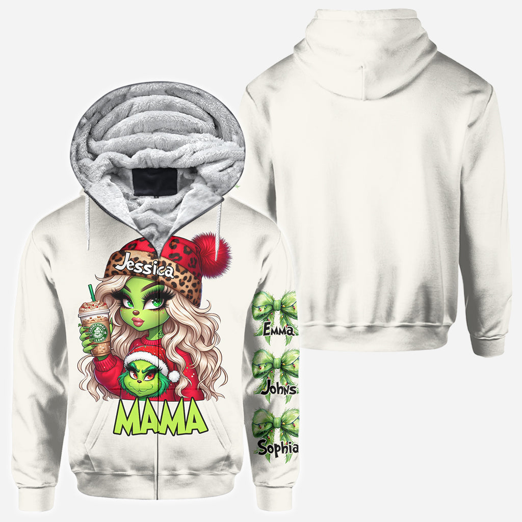 Beliebiger Titel: Grinchy Weihnachten - Personalisiertes Stola-Weihnachtsshirt
