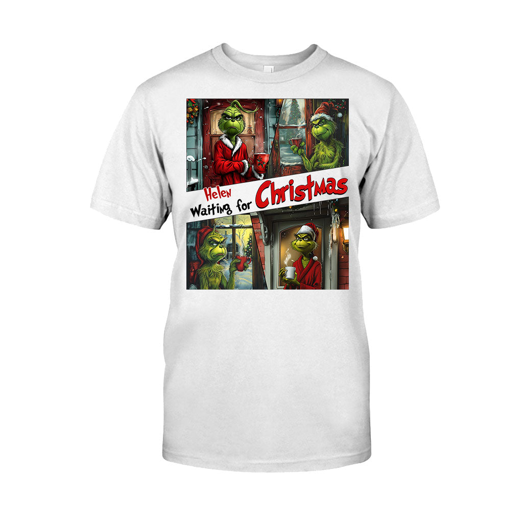 Warten auf Weihnachten – Personalisiertes Stole-Weihnachts-T-Shirt und Hoodie