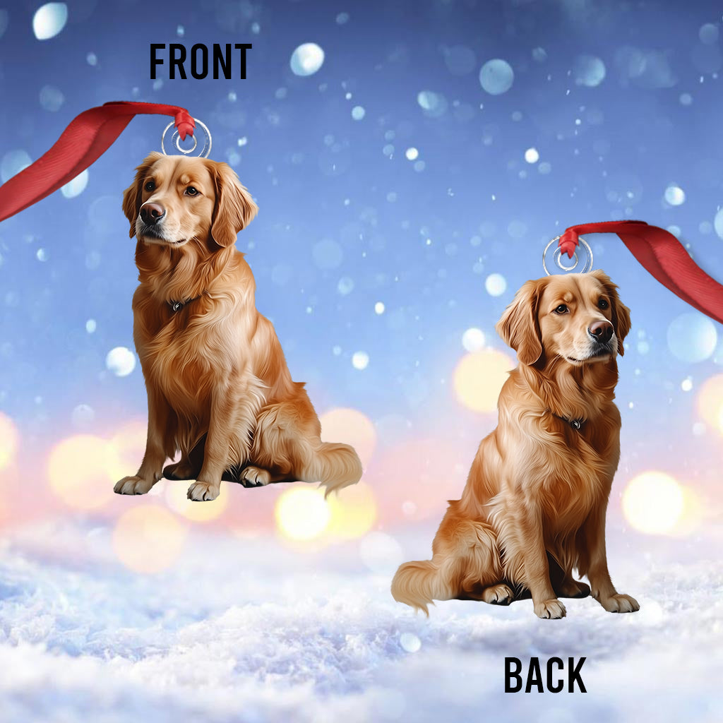 Ornement photo personnalisé - Ornement de chien personnalisé en forme de chien