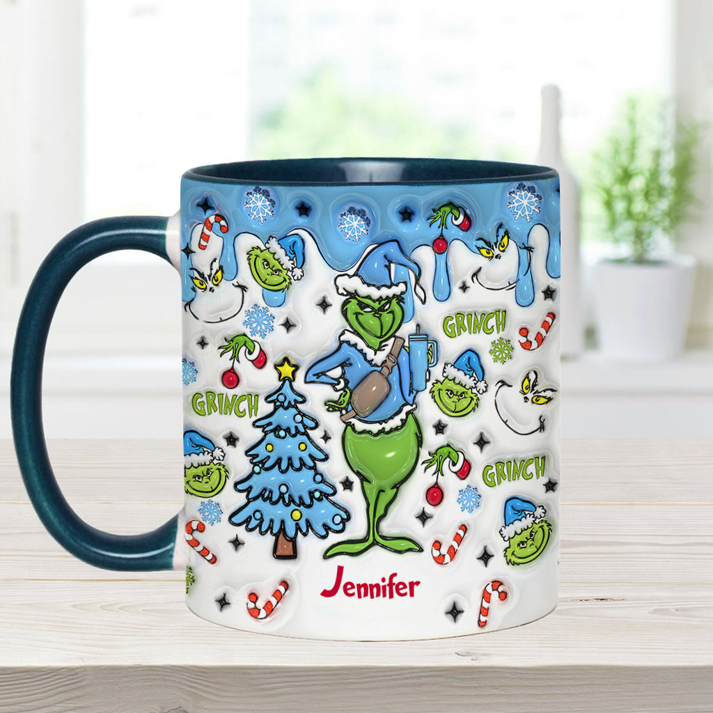 Attendez, quoi ? J'ai du caractère ! - Mug personnalisé « Étole de Noël »