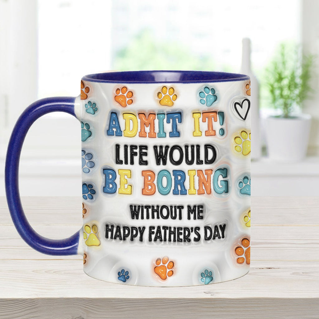 Alles Gute zum Vatertag – Personalisierte Tasse mit Hundemotiv