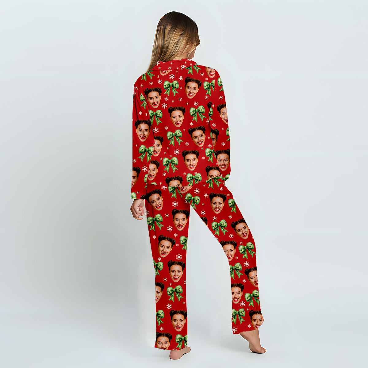 Coquette Grinchmas - Personalized Stole Christmas Button Down Pajamas